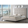 Baxton Studio Hirst Light Beige Platform Bed- King Size With Bench 106-5287-5291
